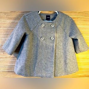 NWOT BABY GAP Wool coat sz 6-12m Has silver sparkle threads- doesn’t show in pic